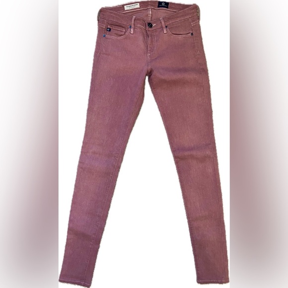 25R AG Adriano Goldschmied Mid Rise Mauve Absolute Legging Extreme Skinny EUC - Picture 5 of 5